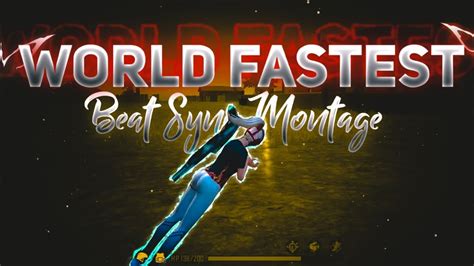 Worlds Fastest Beat Sync Montage 👑 Free Fire Best Edit Montage Road