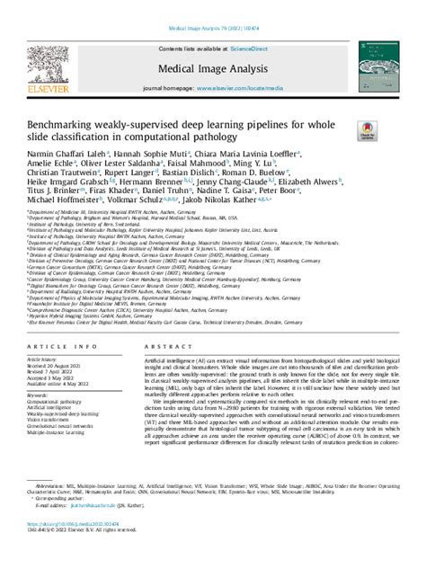 Pdf Benchmarking Weakly Supervised Deep Learning Pipelines For Whole