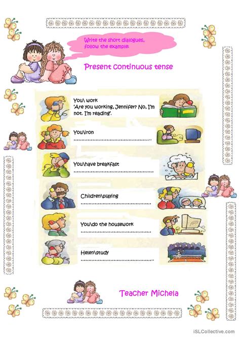 Present Continuous Tense General Gra… English Esl Worksheets Pdf And Doc