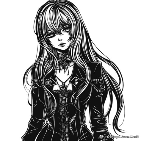 Long Hair Anime Girl Coloring Pages Free And Printable