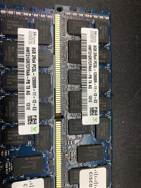 2x 8GB SK Hynix HMT31GR7CFR4A PB 2Rx4 PC3L 12800R DDR3 1600 MHz Server