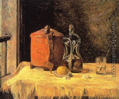 Still Life With Mig And Carafe By Paul Gauguin Mystudios