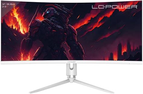 LC Power 34 Inch Ultra WQHD Gaming Curved Monitor 3440x1440 165Hz