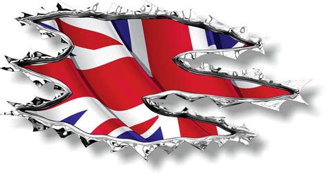 Vinyl Stickerdecal Medium 120mm Union Jack Ripped Torn Metal Etsy