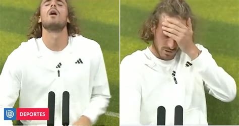 Su Cara Lo Dice Todo Tsitsipas No Para De Sufrir En Wimbledon Y Se