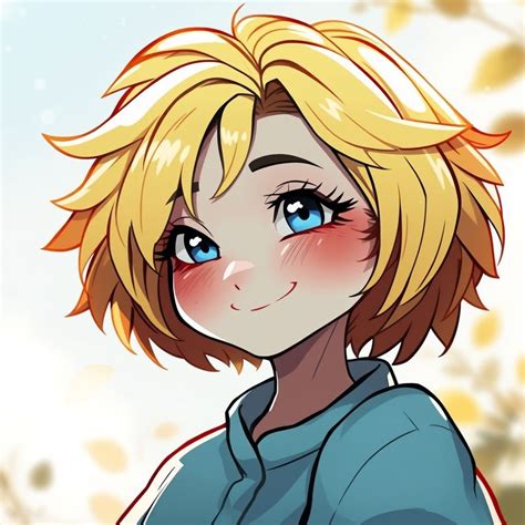 Blonde Bob Bird With Blue Eyes Furry Ai