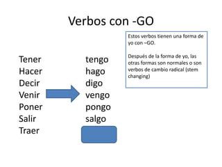 Yo Go Verbs PPT