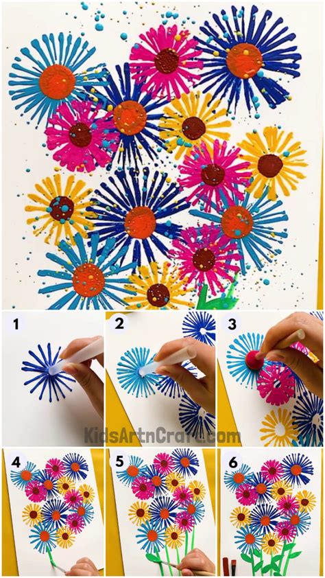 painting flowers ideas  kids