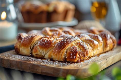 Babka Or Brioche Bread With Cinnamon And Brown Sugar Premium Ai