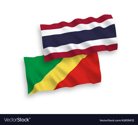 Flags Of Republic The Congo And Thailand Vector Image