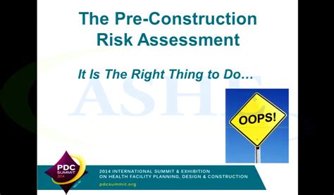 The Pre Construction Risk Assessment How We Can Get This Important