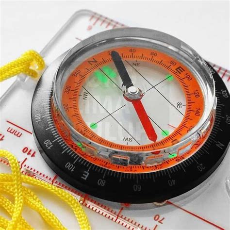 Jual Komp Mistar Kompas Navigasi Acrylic Compass Outdoor Hiking Ruler