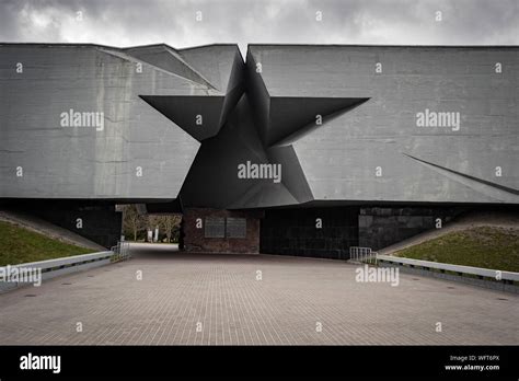 The main entrance in form of a Soviet star to the Brest Hero Fortress ...