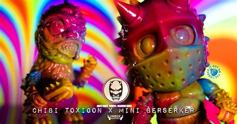 MUTANT VINYL HARDCORE X Unbox Industries CHIBI TOXIGON And MINI