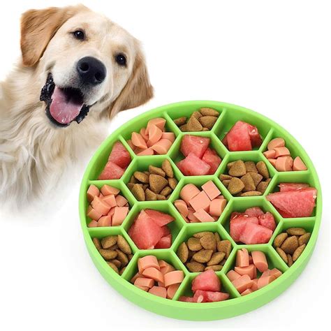 ETERSTARLY Silicone Slow Feeder Dog Bowls with Bottom Suction Cup