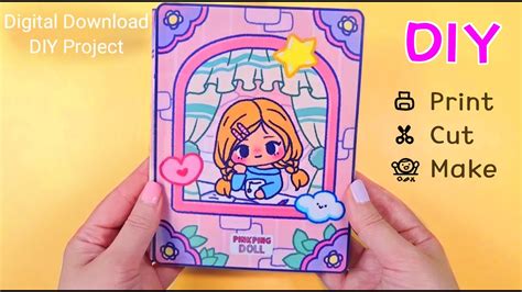 DIY Cute Paperdoll House Digital Download #paperdiy #papercraft - YouTube