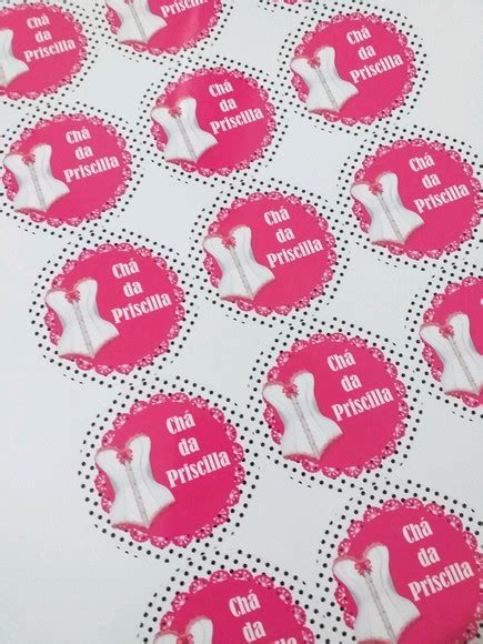 Adesivo Brigadeiro Chá de Lingerie Elo7 Produtos Especiais