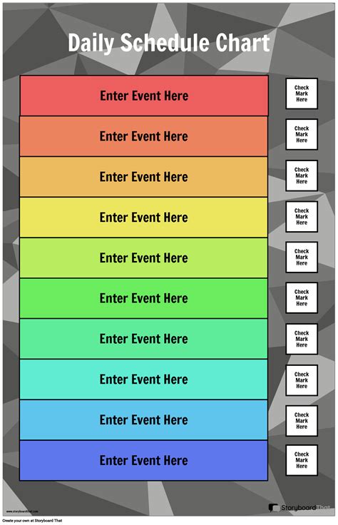 Daily Routine Chart Template