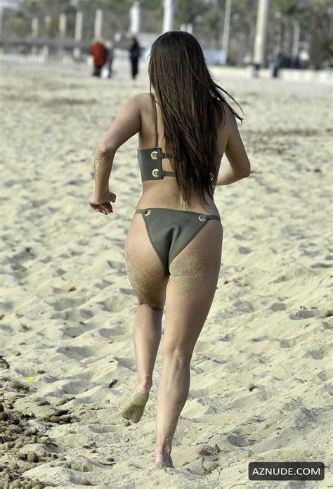 Rhianne Saxby Sexy In Green Bikini During Her Spanish Getaway Aznude