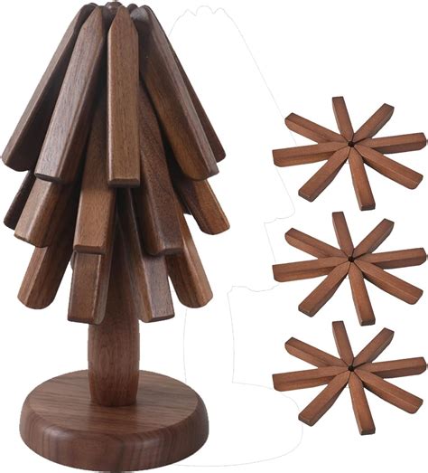 Amazon Wooden Trivets For Hot Dishes Wooden Tree Trivet Set Tree Coasters For Hot Dishes