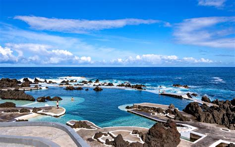 Volcanic Lava Swimming Pool At Porto Moniz Madeira Island Fleewinter