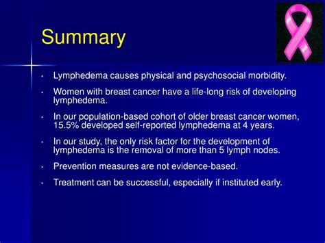 Ppt Lymphedema After Breast Cancer Surgery Have We Made Any Progress