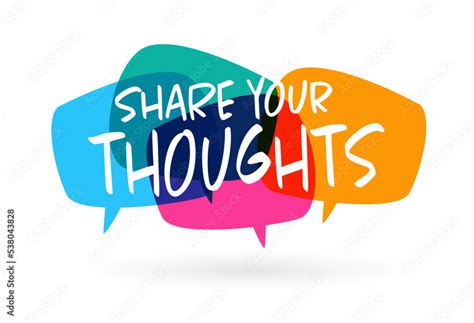 Share Your Thoughts Stock Vector Adobe Stock