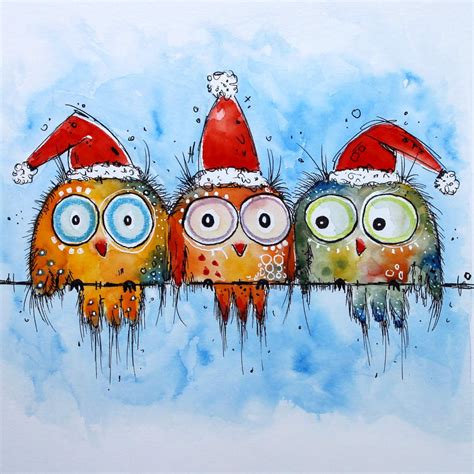 Clarissa Hagenmeyer Is Under Construction Weihnachtsbild Aquarell