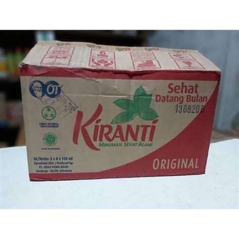 Jual Minuman Kiranti Sehat Datang Bulan 150 ML Isi 24 Botol Kota