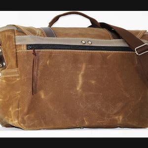 Waxed Canvas Messenger Bag Laptop Bag Handmade by Alex M - Etsy