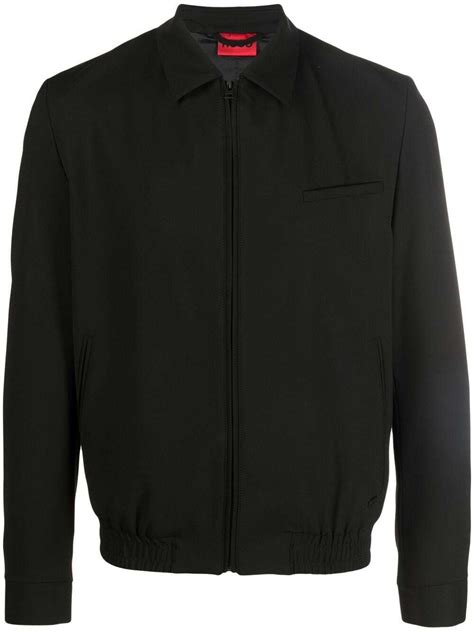 Buy Hugo Boss Logo Patch Bomber Jacket Black At 10 Off Editorialist