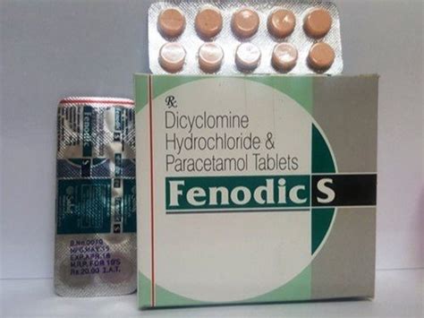 Dicyclomine Hcl And Paracetamol Pain Killer Tablets Age Group Adult At Best Price In Himatnagar