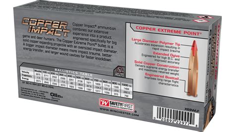 Winchester Copper Impact 6 8 Western 162 Grain Accubond Long Range 200 Rounds Buy Ammo Online