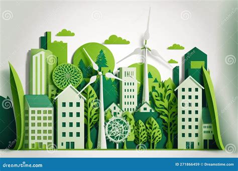 Environmental Friendly Green City With Sustainable Energy Conservation