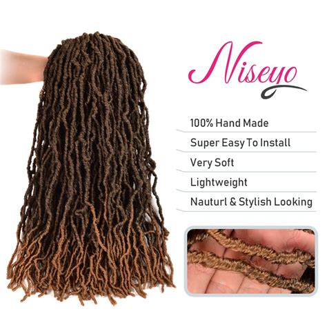 Buy Niseyo New Faux Locs Crochet Hair Inch Packs Pre Looped Soft