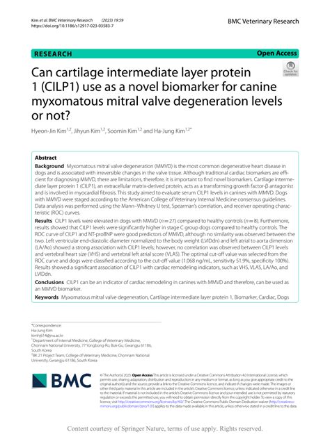 Pdf Can Cartilage Intermediate Layer Protein Cilp Use As A Novel