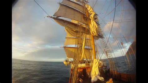 The Bark Europa Setting And Taking In Sail Timelapse Youtube