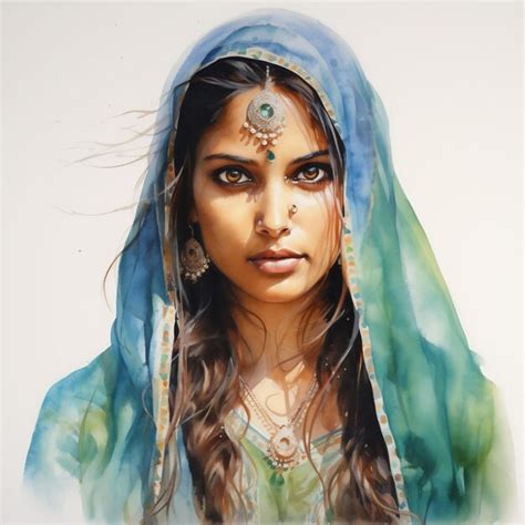 Premium Ai Image A High Detailed Water Color Portrait Of A