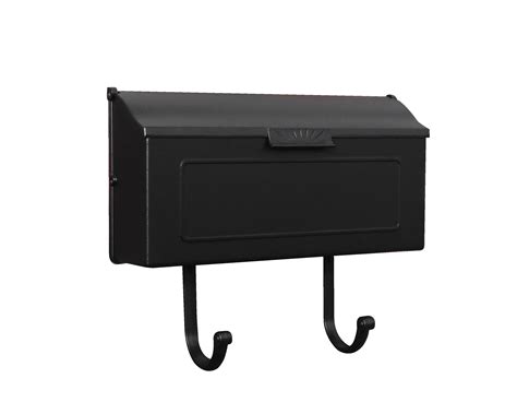 Shh 1006 Blk Horizon Horizontal Mailbox Decorative Aluminum Wall Mount