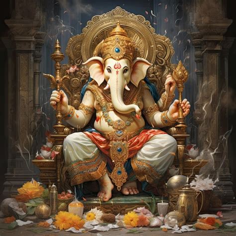 Premium Ai Image Lord Ganesha Hindu Mythology God Ganesh Generative