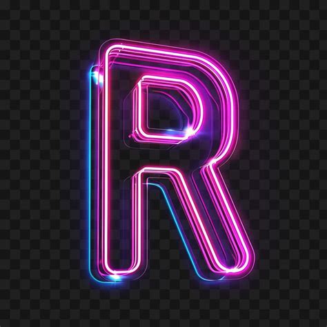 Premium Psd Psd Neon Alphabets And Numbers Unleash The Power Of