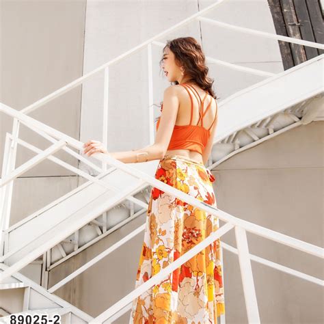 Mua Set bikini đi biển mảnh món sexy đẹp bộ đồ tắm đồ bơi có quây choàng kín đáo che bụng