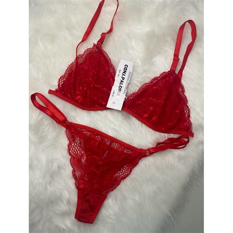 CONJUNTO LINGERIE PALOMA RENDA SEM BOJO SEM ARO SEM METAL CALCINHA E