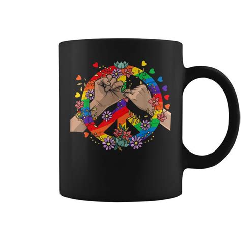 Paz Amor Orgullo Arco Iris Bandera Lgbt Gay Orgullo Taza de café Regaloses