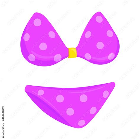 Bikini Emoji Icon Illustration Beach Vacation Vector Symbol Emoticon Design Doodle Vector