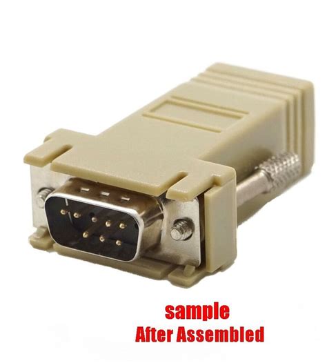 Pack Db Pin Serial Rs Male To Rj Female Modular Adapter