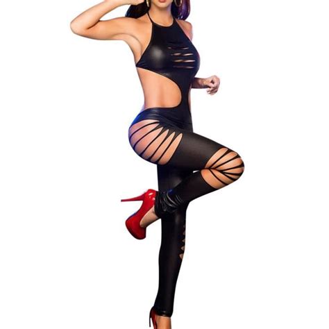 Femmes Sexy Dentelle Lingerie Clubwear Stripper Sous Vêtements En Cuir Vêtements Siamois n