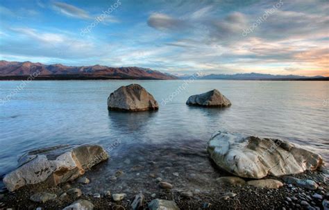 Sunrise over Lake Pukaki — Stock Photo © cmeder #3373706