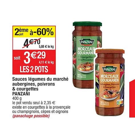 Promo Sauces Légumes Du Marché Aubergines Poivrons Courgettes