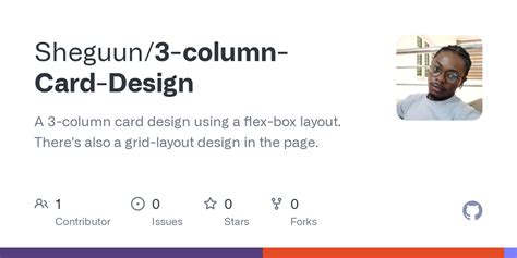 Github Sheguun3 Column Card Design A 3 Column Card Design Using A